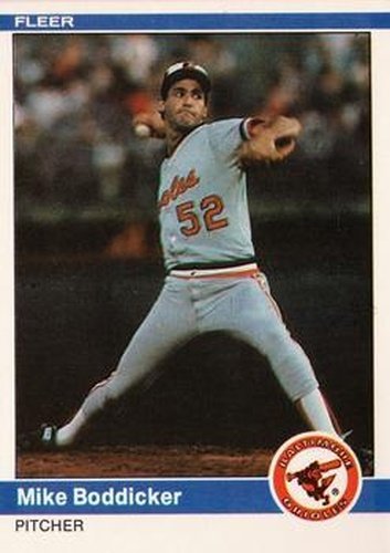 #1 Mike Boddicker - Baltimore Orioles - 1984 Fleer Baseball