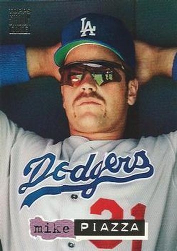 #1 Mike Piazza - Los Angeles Dodgers - 1994 Stadium Club Baseball - Dugout Dirt
