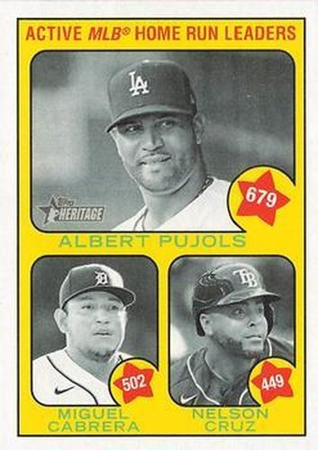 #1 Nelson Cruz / Miguel Cabrera / Albert Pujols - Tampa Bay Rays / Detroit Tigers / Los Angeles Dodgers - 2022 Topps Heritage Baseball