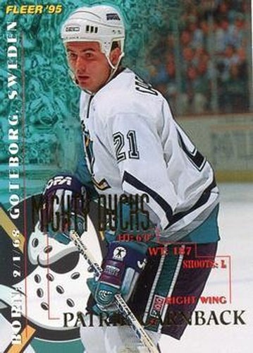 #1 Patrik Carnback - Anaheim Mighty Ducks - 1994-95 Fleer Hockey