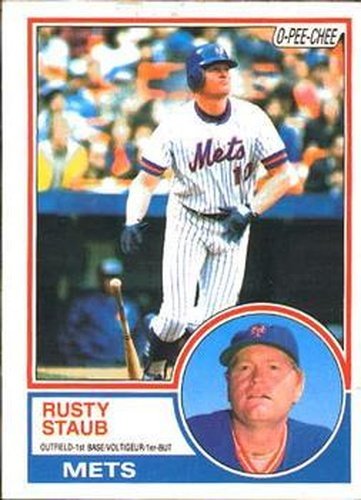 #1 Rusty Staub - New York Mets - 1983 O-Pee-Chee Baseball