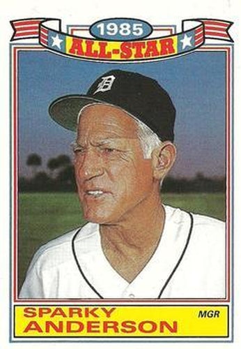 #1 Sparky Anderson - Detroit Tigers - 1986 Topps Baseball - Glossy All-Stars