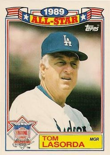 #1 Tom Lasorda - Los Angeles Dodgers - 1990 Topps Baseball - Glossy All-Stars