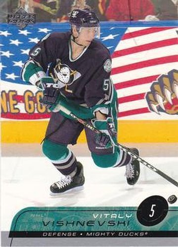 #1 Vitaly Vishnevski - Anaheim Mighty Ducks - 2002-03 Upper Deck Hockey