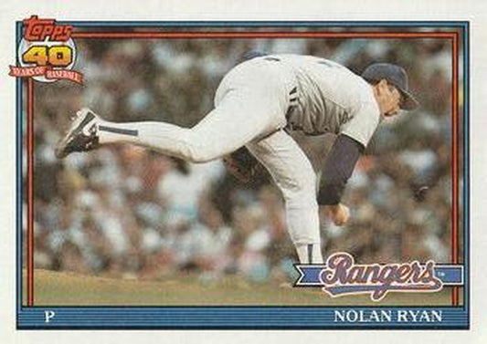 #1 Nolan Ryan - Texas Rangers - 1991 Topps Baseball