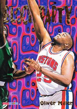 #1 Oliver Miller - Detroit Pistons - 1995-96 Hoops Basketball - Block Party