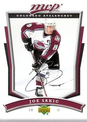 #1 Joe Sakic - Colorado Avalanche - 2007-08 Upper Deck MVP Hockey