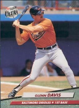#1 Glenn Davis - Baltimore Orioles - 1992 Ultra Baseball