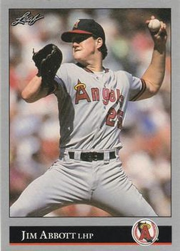 #1 Jim Abbott - California Angels - 1992 Leaf Baseball