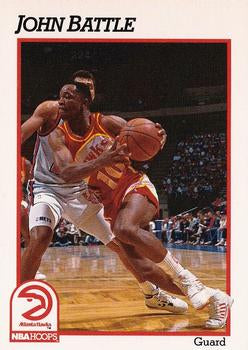 #1 John Battle - Atlanta Hawks - 1991-92 Hoops Basketball