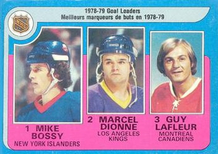 #1 Mike Bossy / Marcel Dionne / Guy Lafleur - New York Islanders / Los Angeles Kings / Montreal Canadiens - 1979-80 O-Pee-Chee Hockey