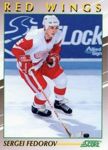 #1 Sergei Fedorov - Detroit Red Wings - 1991-92 Score Young Superstars Hockey