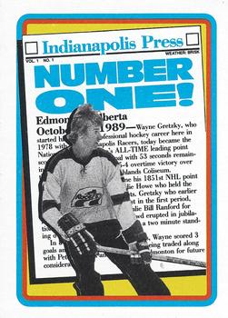 #1 Wayne Gretzky - Indianapolis Racers - 1990-91 Topps Hockey