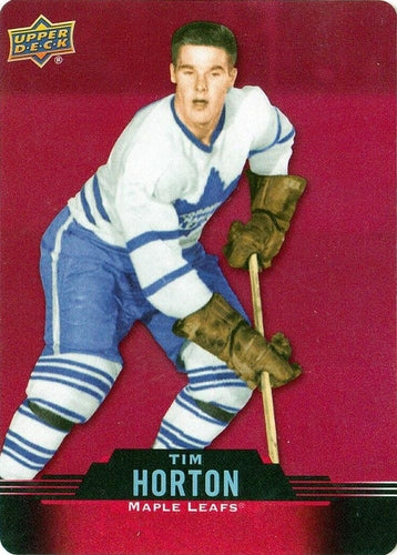 #DC-1 Tim Horton - Toronto Maple Leafs - 2020-21 Upper Deck Tim Hortons Hockey - Red Die Cut