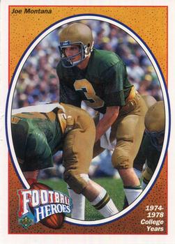 #1 Joe Montana - Notre Dame Fighting Irish - 1991 Upper Deck - Football Heroes: Joe Montana Football
