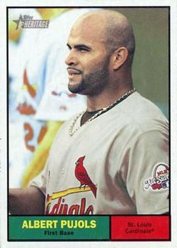 #1a Albert Pujols - St. Louis Cardinals - 2010 Topps Heritage Baseball