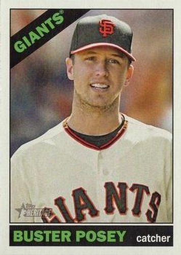 #1b Buster Posey - San Francisco Giants - 2015 Topps Heritage Baseball
