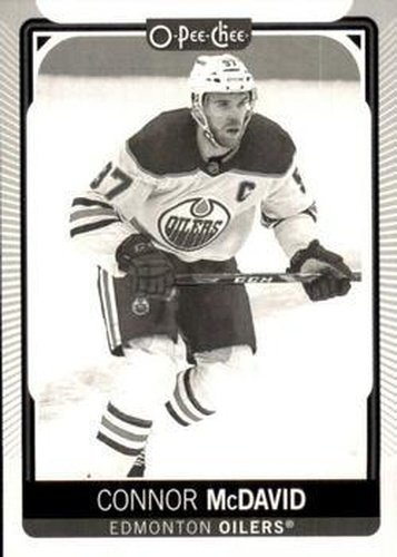 #1b Connor McDavid - Black & White - Edmonton Oilers - 2021-22 O-Pee-Chee Hockey
