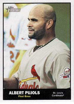 #1c Albert Pujols - St. Louis Cardinals - 2010 Topps Heritage Baseball