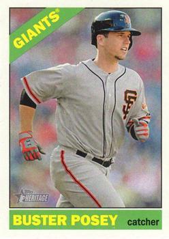 #1c Buster Posey - San Francisco Giants - 2015 Topps Heritage Baseball