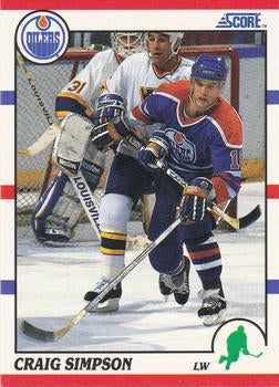 #2 Craig Simpson - Edmonton Oilers - 1990-91 Score Hottest and Rising Stars Hockey