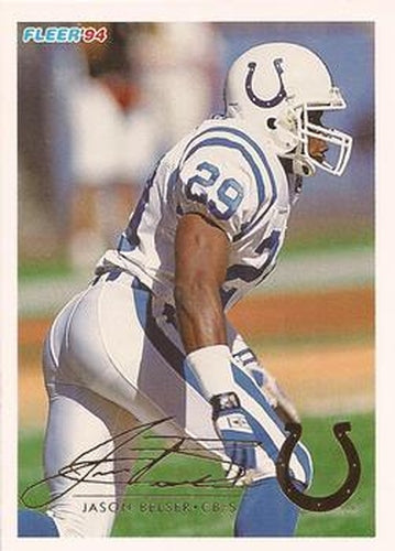 #200 Jason Belser - Indianapolis Colts - 1994 Fleer Football