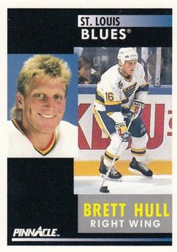 #200 Brett Hull - St. Louis Blues - 1991-92 Pinnacle Hockey