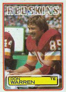 #200 Don Warren - Washington Redskins - 1983 Topps Football