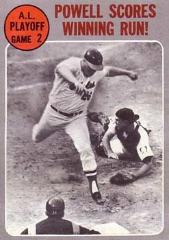 #200 A.L Playoff Game 2 - Powell Scores Winning Run! - Baltimore Orioles / Minnesota Twins - 1970 Topps Baseball