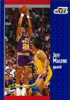 #200 Jeff Malone - Utah Jazz - 1991-92 Fleer Basketball