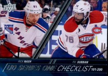 #200 Rick Nash / P.K. Subban - New York Rangers / Montreal Canadiens - 2015-16 Upper Deck Hockey