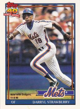 #200 Darryl Strawberry - Los Angeles Dodgers - 1991 O-Pee-Chee Baseball