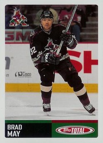 #200 Brad May - Phoenix Coyotes - 2002-03 Topps Total Hockey