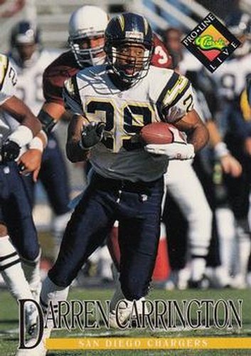 #200 Darren Carrington - San Diego Chargers - 1994 Pro Line Live Football