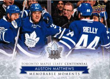 #200 Auston Matthews - Toronto Maple Leafs - 2017 Upper Deck Toronto Maple Leafs Centennial Hockey