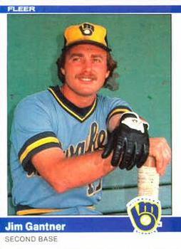#200 Jim Gantner - Milwaukee Brewers - 1984 Fleer Baseball
