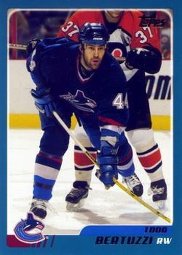#200 Todd Bertuzzi - Vancouver Canucks - 2003-04 Topps Hockey