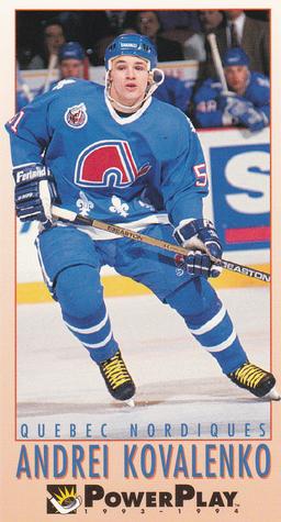 #200 Andrei Kovalenko - Quebec Nordiques - 1993-94 Fleer PowerPlay Hockey