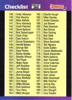 #200 Checklist 138-247 - 1989 Donruss Baseball