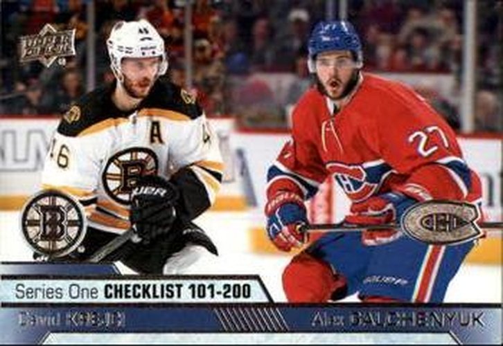 #200 David Krejci / Alex Galchenyuk - Boston Bruins / Montreal Canadiens - 2016-17 Upper Deck Hockey