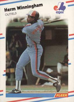 #200 Herm Winningham - Montreal Expos - 1988 Fleer Baseball