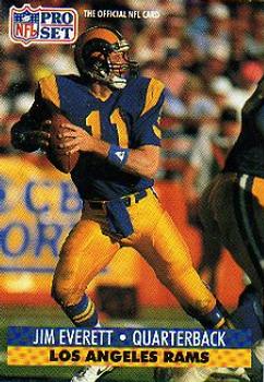 #200 Jim Everett - Los Angeles Rams - 1991 Pro Set Football