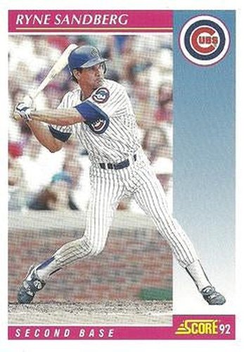 #200 Ryne Sandberg - Chicago Cubs - 1992 Score Baseball