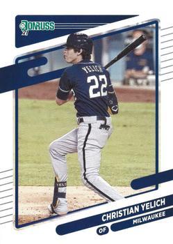 #200 Christian Yelich - Milwaukee Brewers - 2021 Donruss Baseball