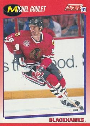 #201 Michel Goulet - Chicago Blackhawks - 1991-92 Score Canadian Bilingual Hockey