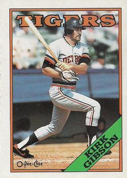 #201 Kirk Gibson - Detroit Tigers - 1988 O-Pee-Chee Baseball