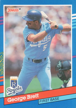 #201 George Brett - Kansas City Royals - 1991 Donruss Baseball