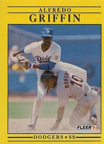 #201 Alfredo Griffin - Los Angeles Dodgers - 1991 Fleer Baseball