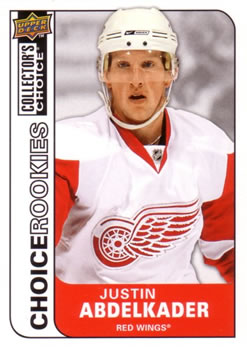 #201 Justin Abdelkader - Detroit Red Wings - 2008-09 Collector's Choice Hockey