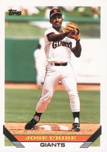 #201 Jose Uribe - San Francisco Giants - 1993 Topps Baseball